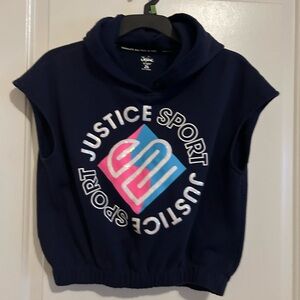 Justice sleeveless hoodie sweatshirt. Size XL 16/18